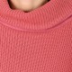 Cape sweater, pink thick cotton knit and wool