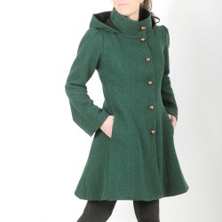 manteau vert capuche
