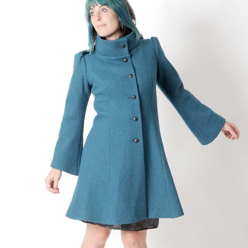 manteau bleu femme hiver