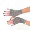 Short floral grey lace handwarmers