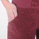 Pantalon original fabriqué en France original de créateur fabriqué en France jeune créateur femme 4/5 velours bordeaux côtelé, c